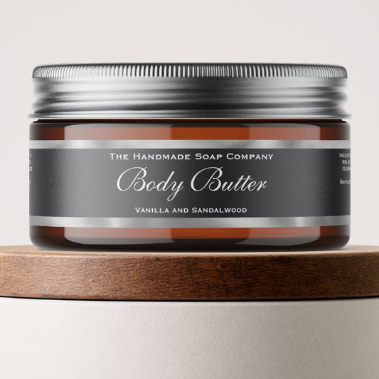 Body Butter Jar Label - Grey & Faux Silver Foil