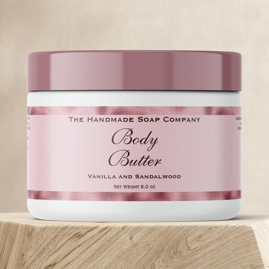 Body Butter Jar Label Pink & Faux Woven Pink Foil