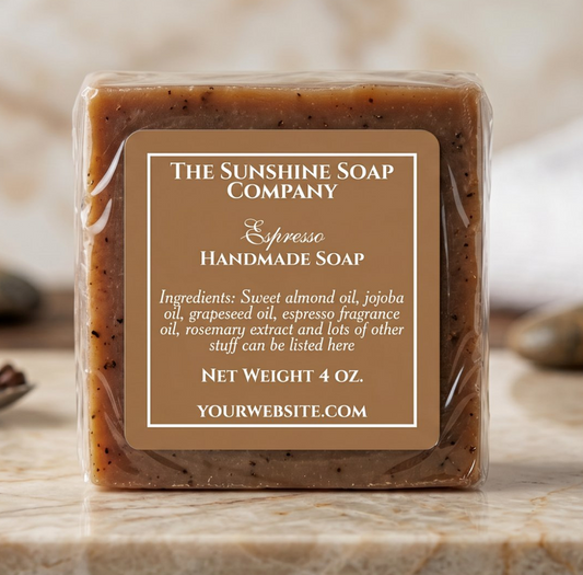 Simple Brown Soap and Cosmetics Label