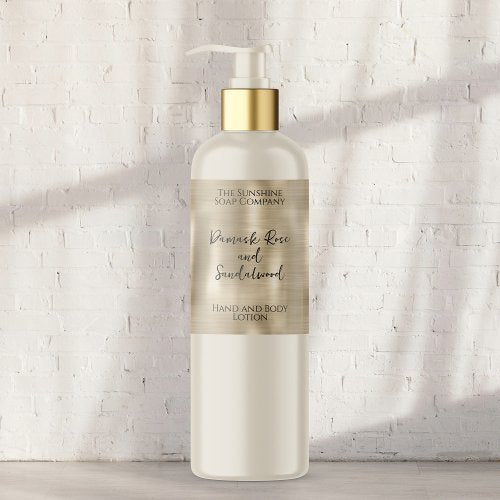 Brushed Pearl Metal Foil Cosmetics Bottle Label