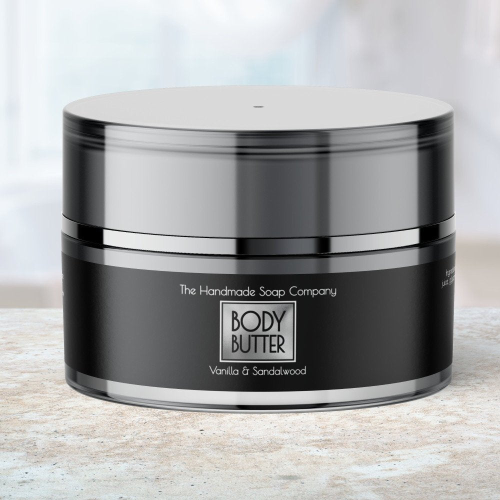 Chic Black & Silver Body Butter Jar Label
