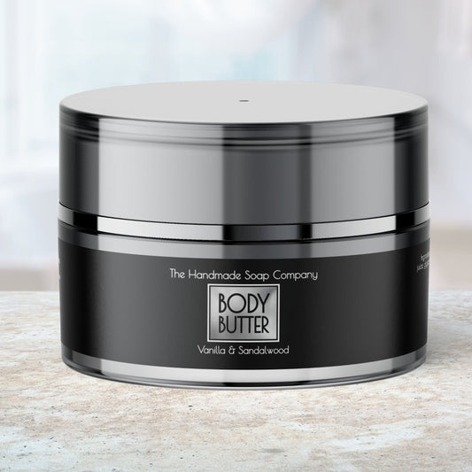 Chic Black & Silver Body Butter Jar Label