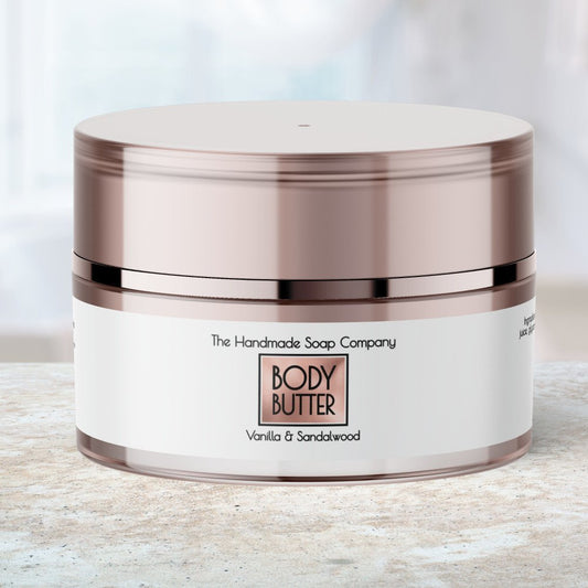 Chic White Rose Gold Body Butter Jar Label