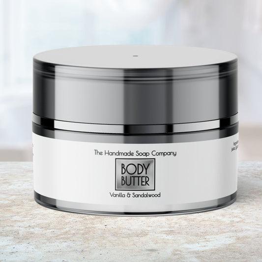 Chic White Silver Body Butter Jar Label