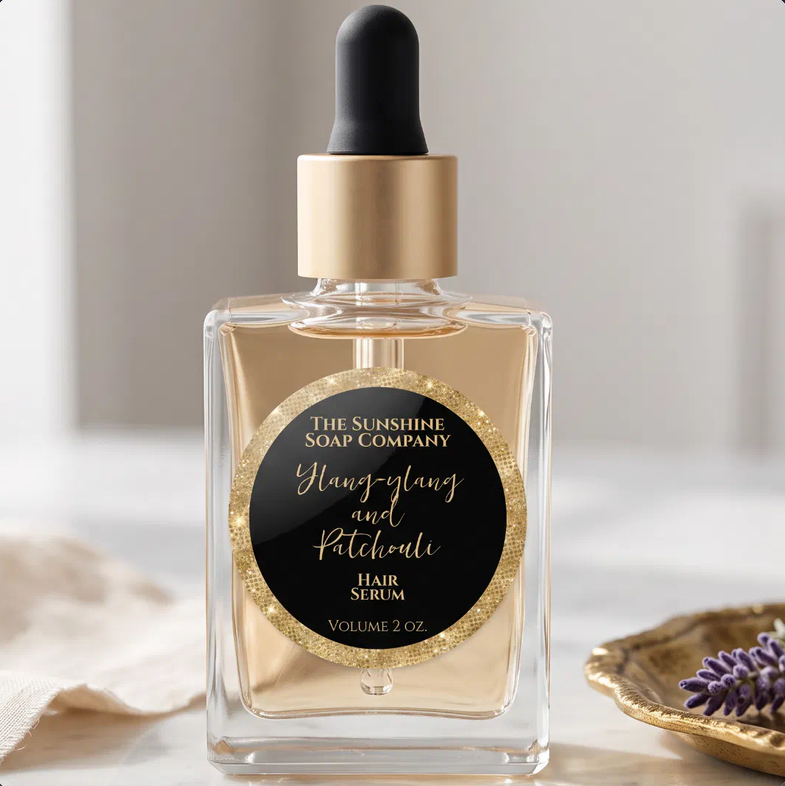 Luxury Black and Gold Glitter Cosmetics Product