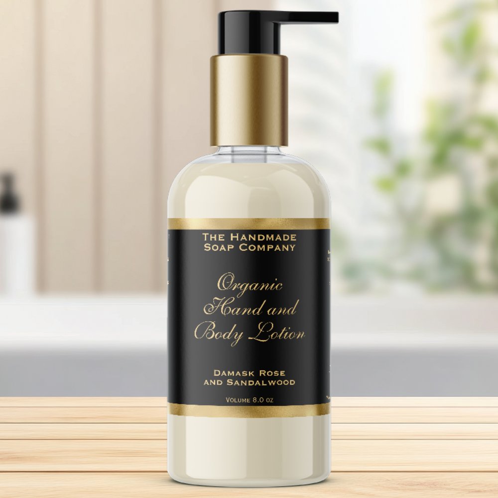 Classic Black and Gold Foil Cosmetics Bottle Label