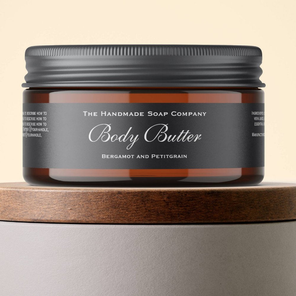 Classic Grey Cosmetics Jar Label 1" x 7.25"