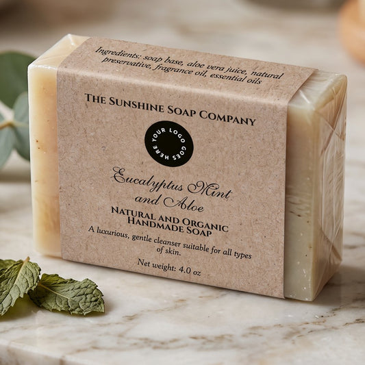 Classic Kraft Paper Soap Packaging Label w Logo