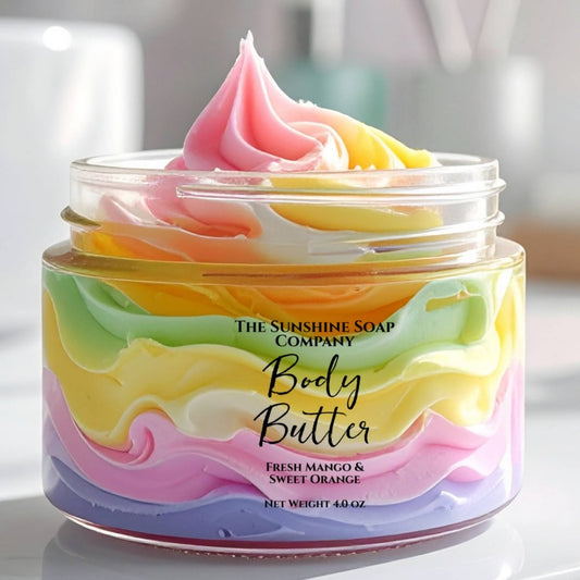 Clear Body Butter Label Black Text