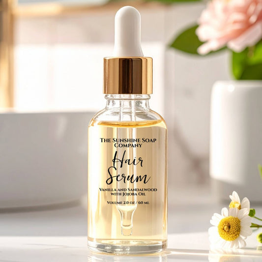 Clear Hair Serum Label Black Text