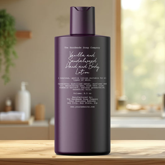 Clear Handwritten Look Cosmetics Bottle Label