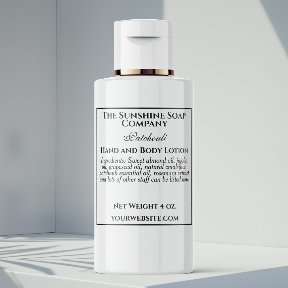 Clear Square Vintage Cosmetics Bottle Label