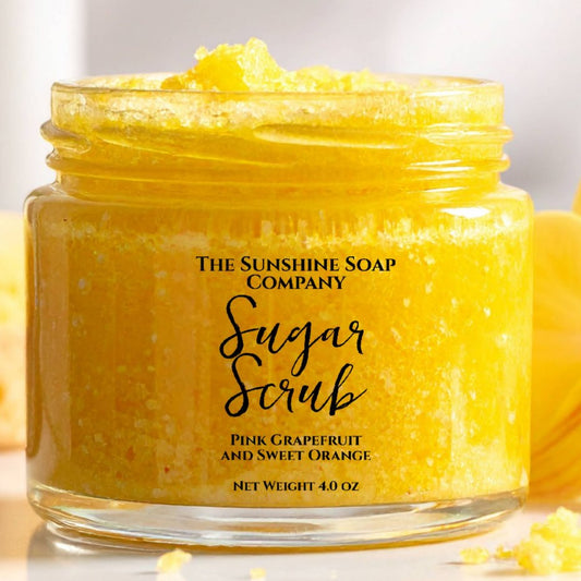 Clear Sugar Scrub Label Black Text