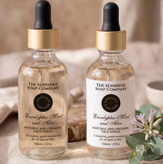 Waterproof White/Clear Cosmetics Bottle Label