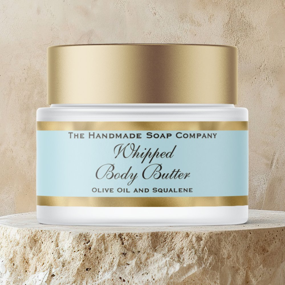 Cosmetics Body Butter Gold & Pale Blue Jar