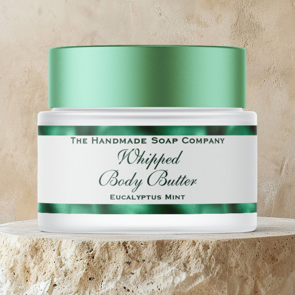 Cosmetics Body Butter Green Foil & White Jar