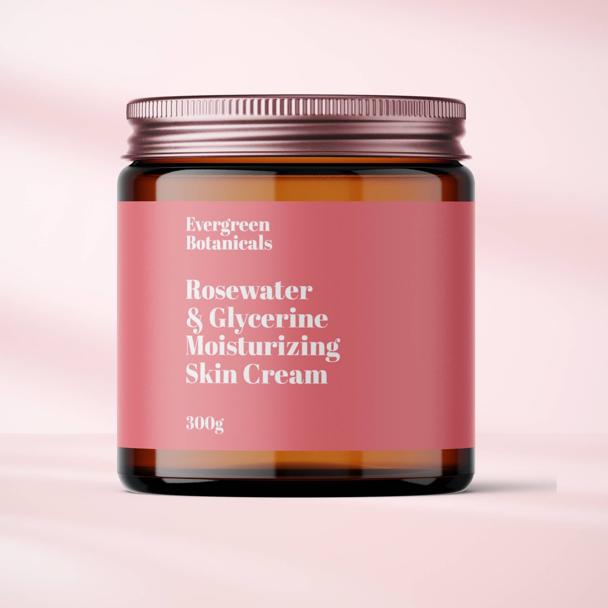 dusty rose colored editable cosmetics jar label