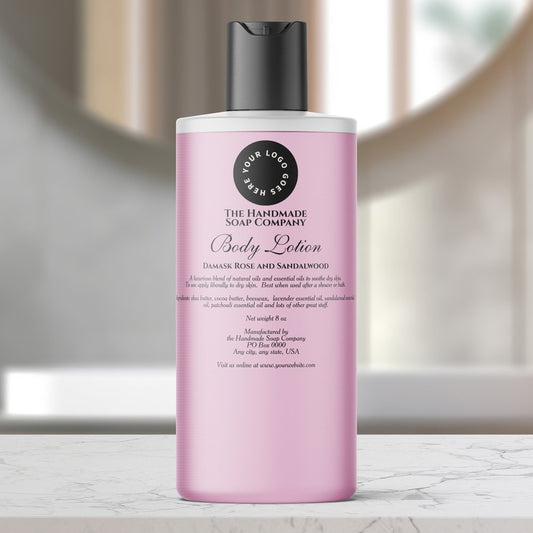 Elegant Clear Black Cosmetics Bottle Label w Logo