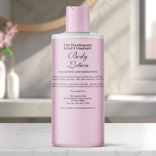 Elegant Clear w Black Text Cosmetics Bottle Label