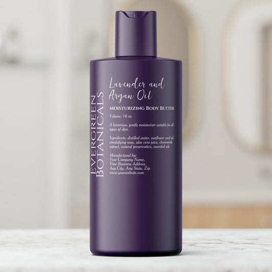 Elegant Clear w White Text Cosmetics Bottle Label