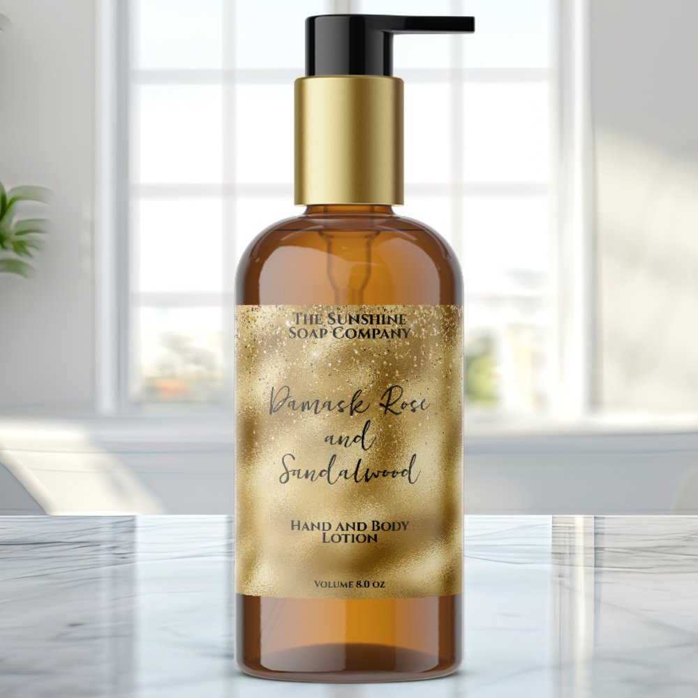 Gold foil & glitter cosmetics bottle label
