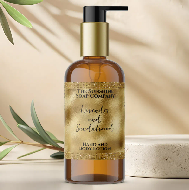 Luxury faux gold foil & gold glitter cosmetics bottle label