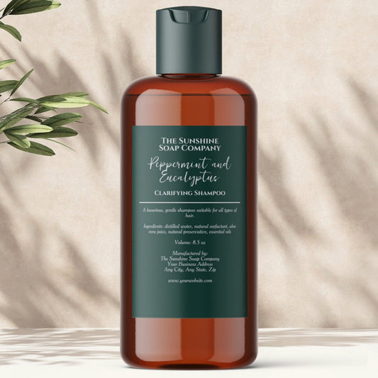 Green minimalist waterproof cosmetics bottle label