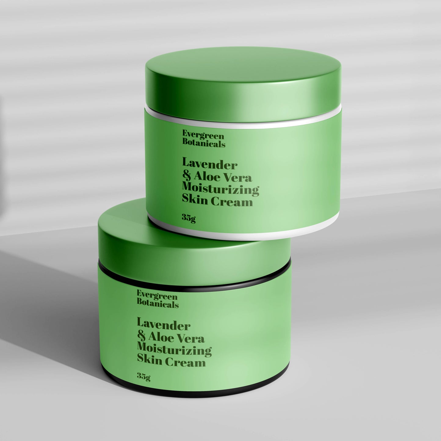 Modern light green waterproof cosmetics jar label