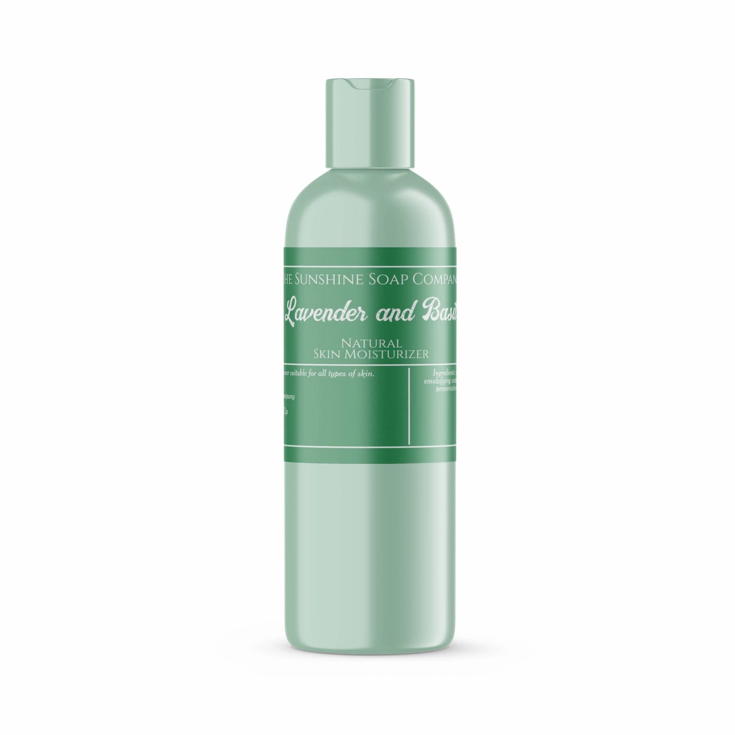 Green and white cosmetics jar label