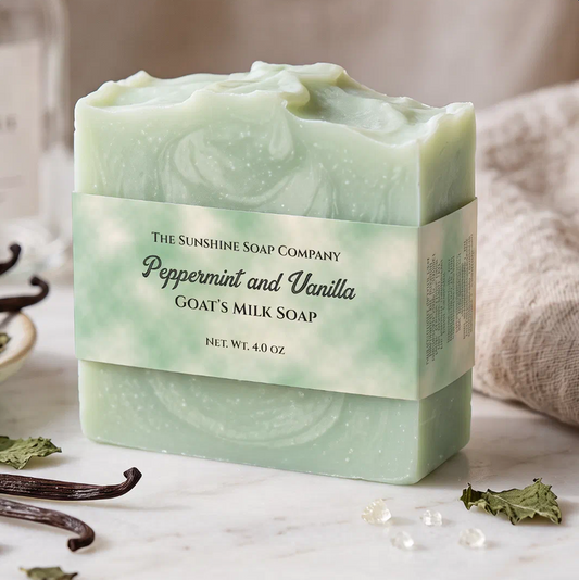 Green Parchment Paper Style Soap Belly Band