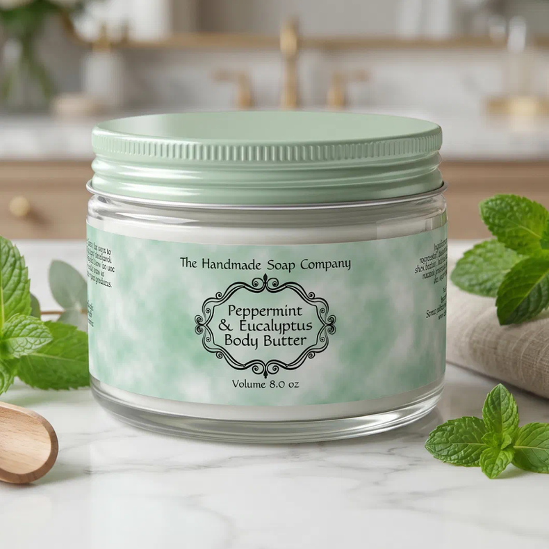 Vintage Frame Green Parchment Cosmetics Jar Label