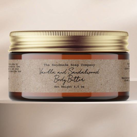 Kraft Paper Minimalist Body Butter Jar Label