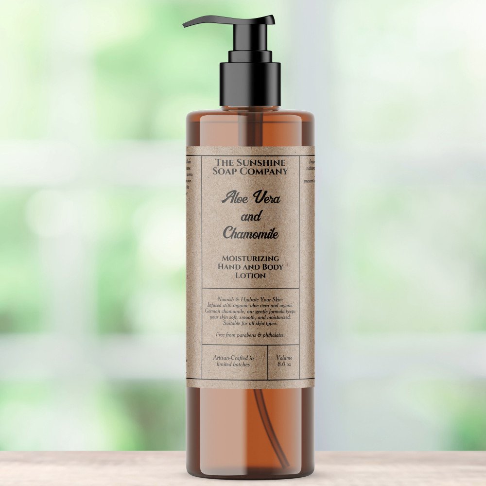 Kraft rustic cosmetics bottle label 4 oz 8 oz