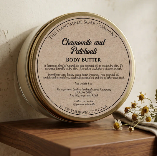 Kraft Paper Style Cosmetics Jar Label