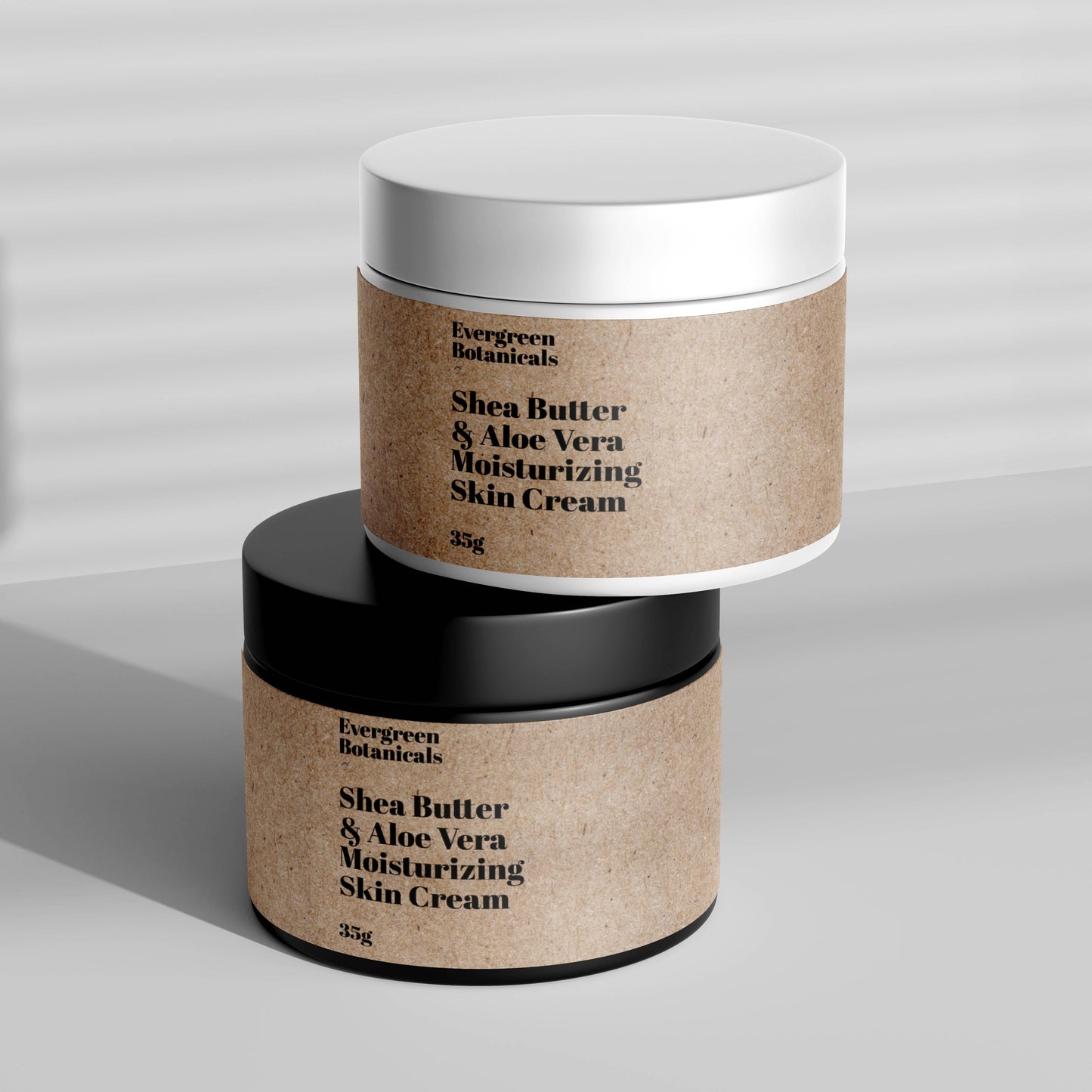 Kraft paper style waterproof cosmetics jar label