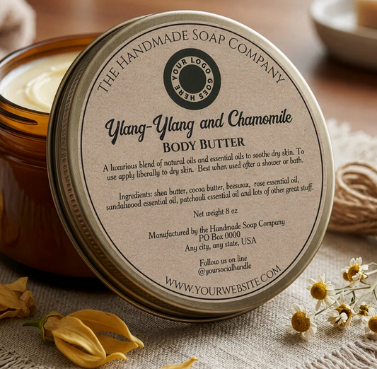 Kraft Paper Style Cosmetics Jar Label with logo