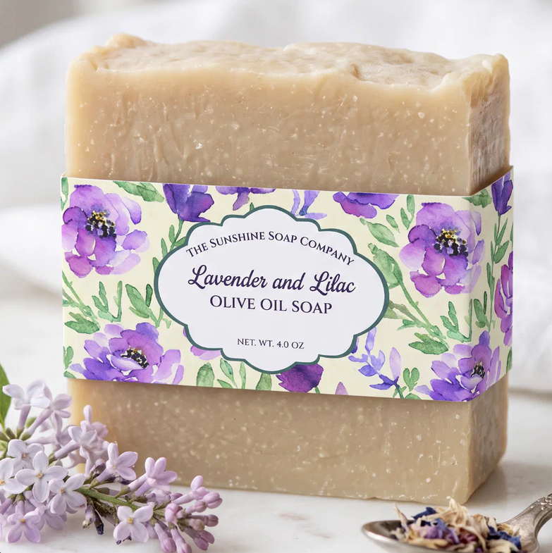 Purple Flowers Soap Belly Band