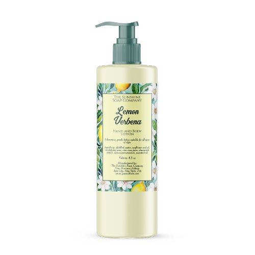 Lemons & white flowers waterproof cosmetics label