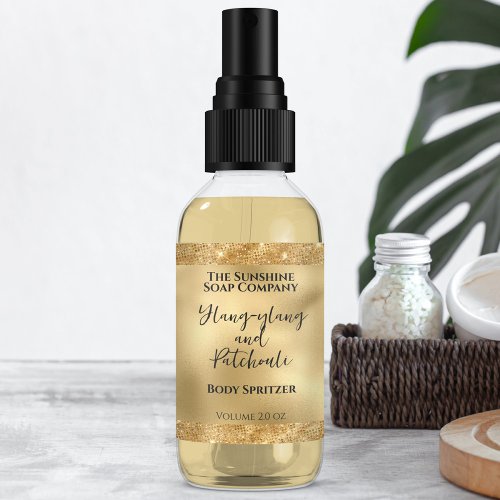 Luxury Gold Foil and Glitter Cosmetics Product