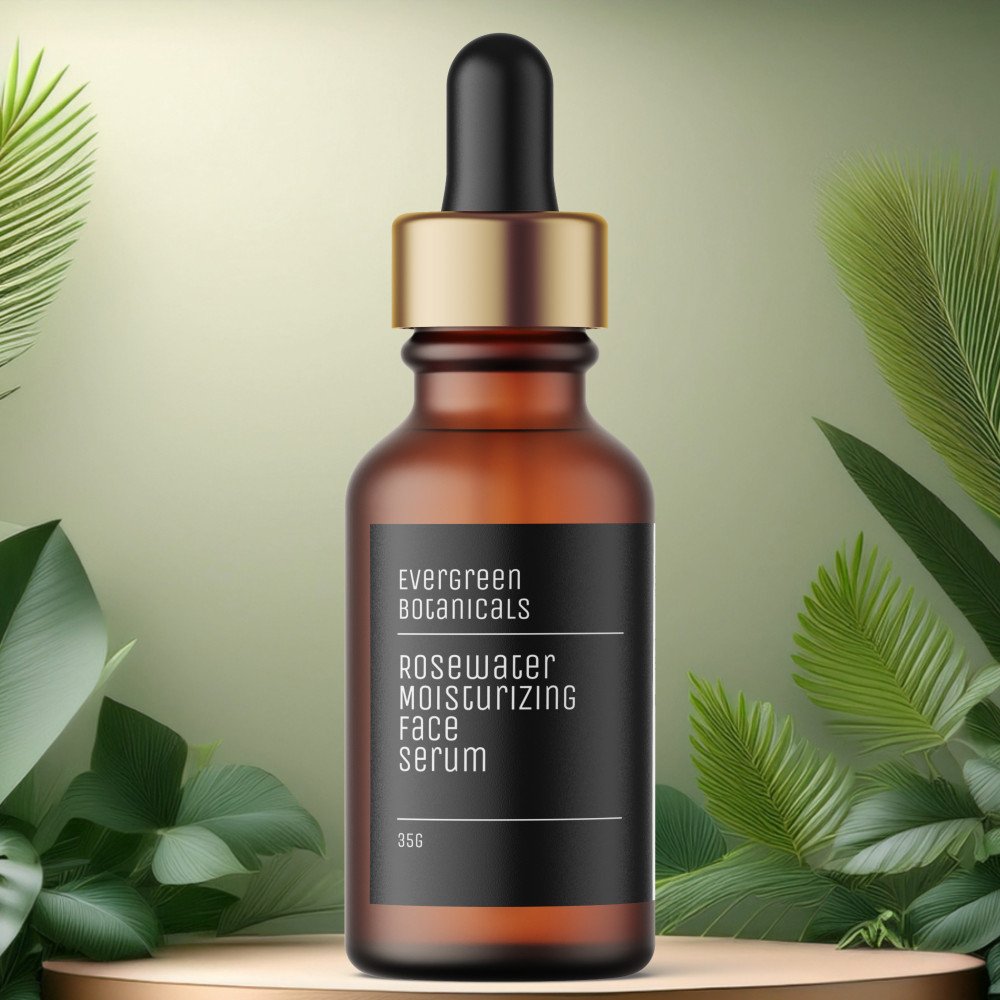 minimalist modern black white dropper bottle label