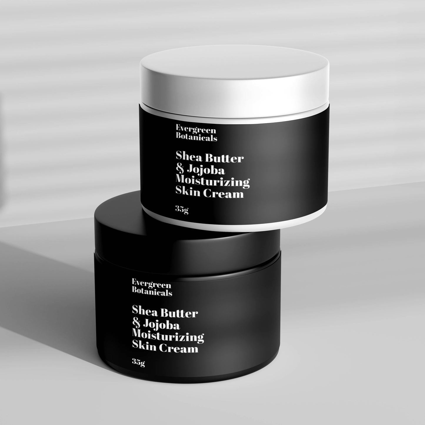 Modern black waterproof cosmetics jar label