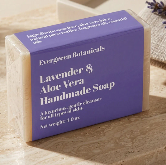 Modern Purple Soap Packaging Label