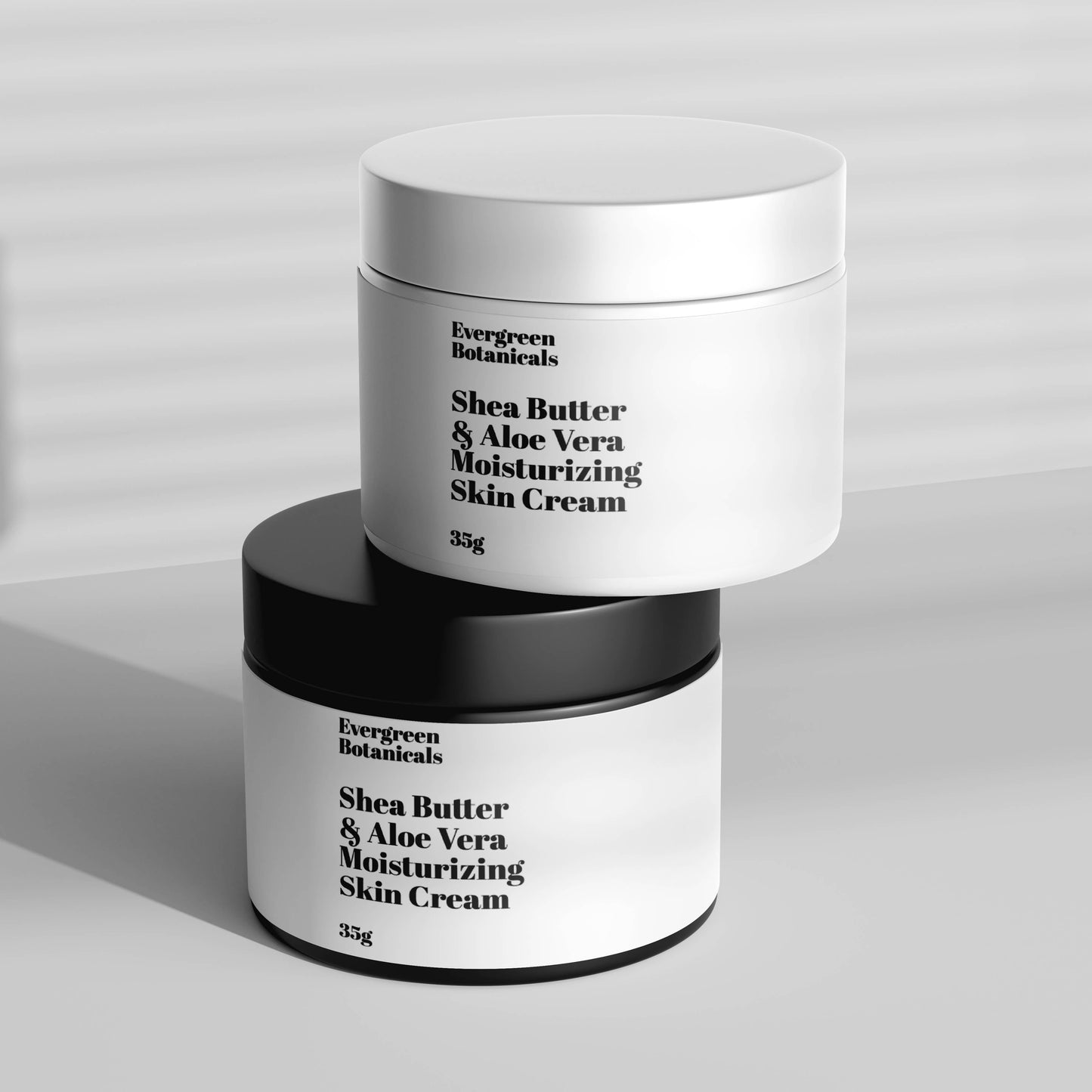 Modern white waterproof cosmetics jar label