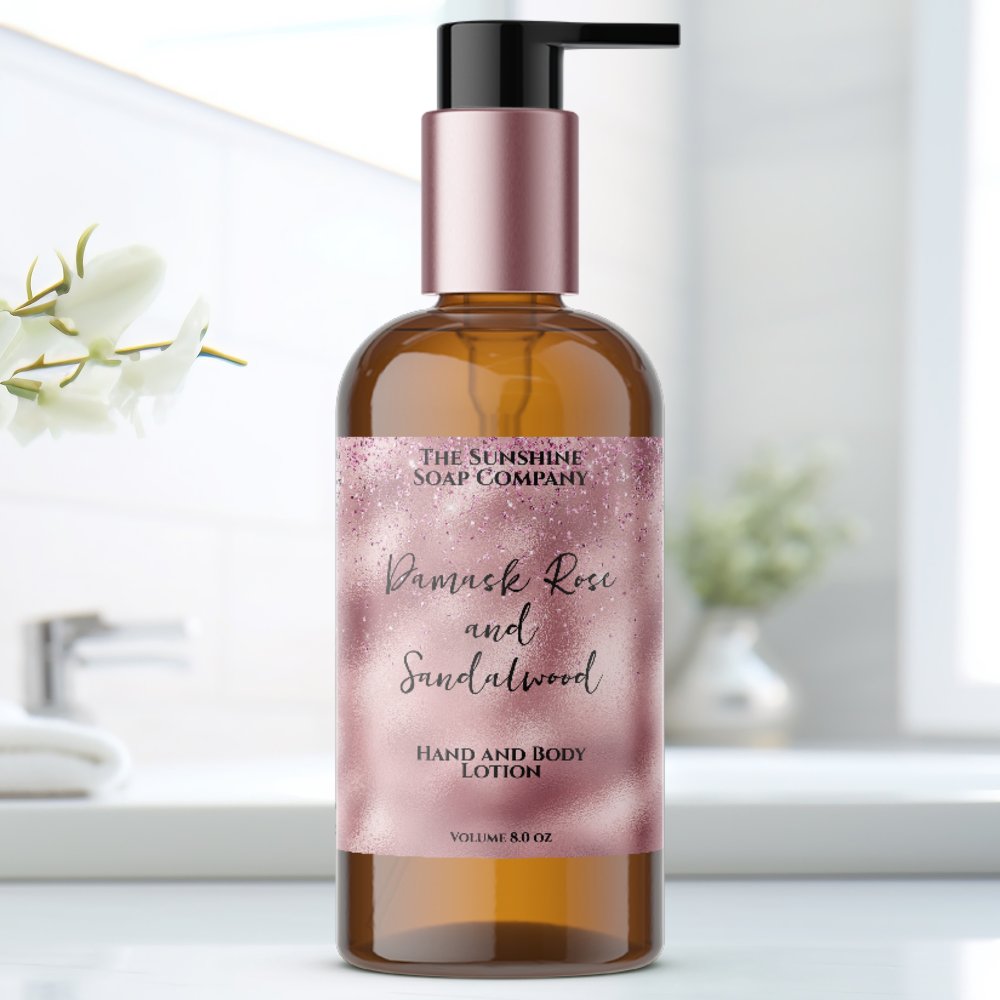 Pink foil & glitter cosmetics bottle label