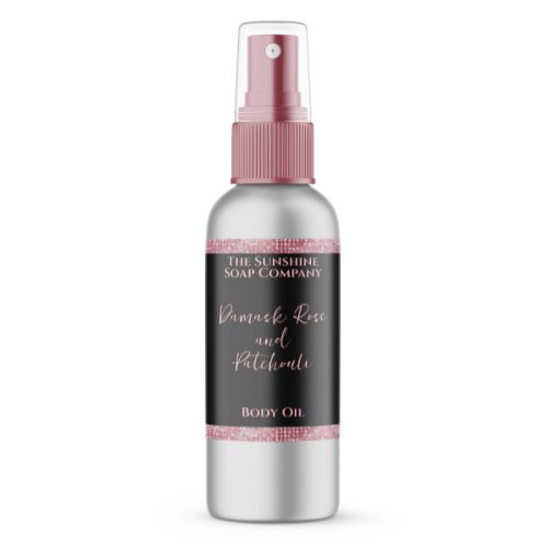 Pink Glitter & Black Cosmetics Bottle Label