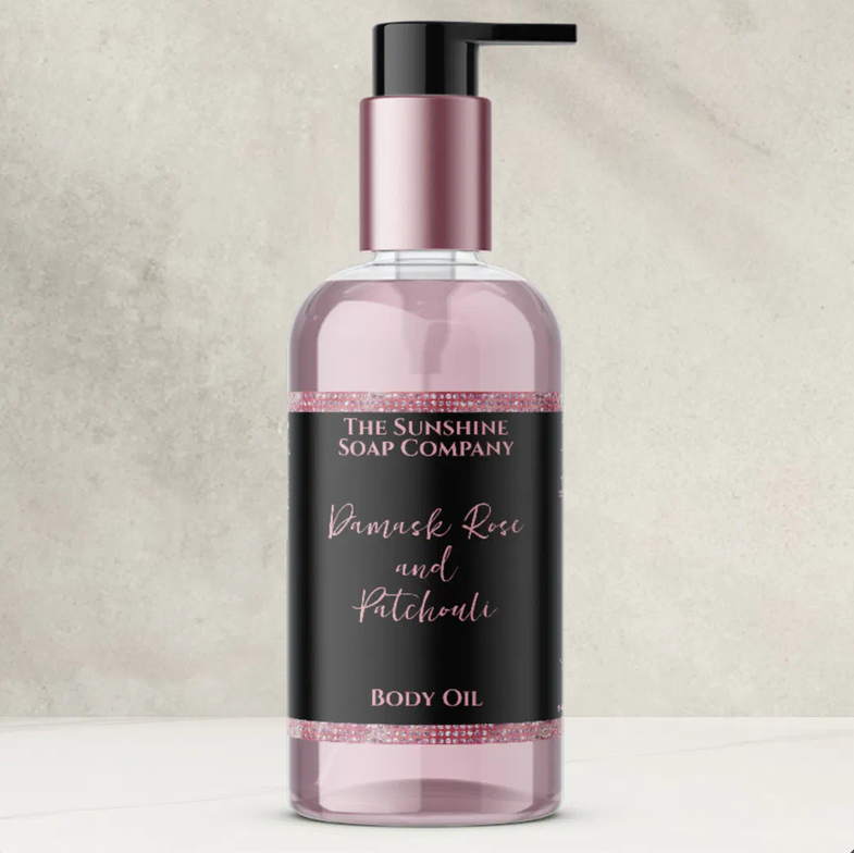 Pink Glitter & Black Cosmetics Bottle Label