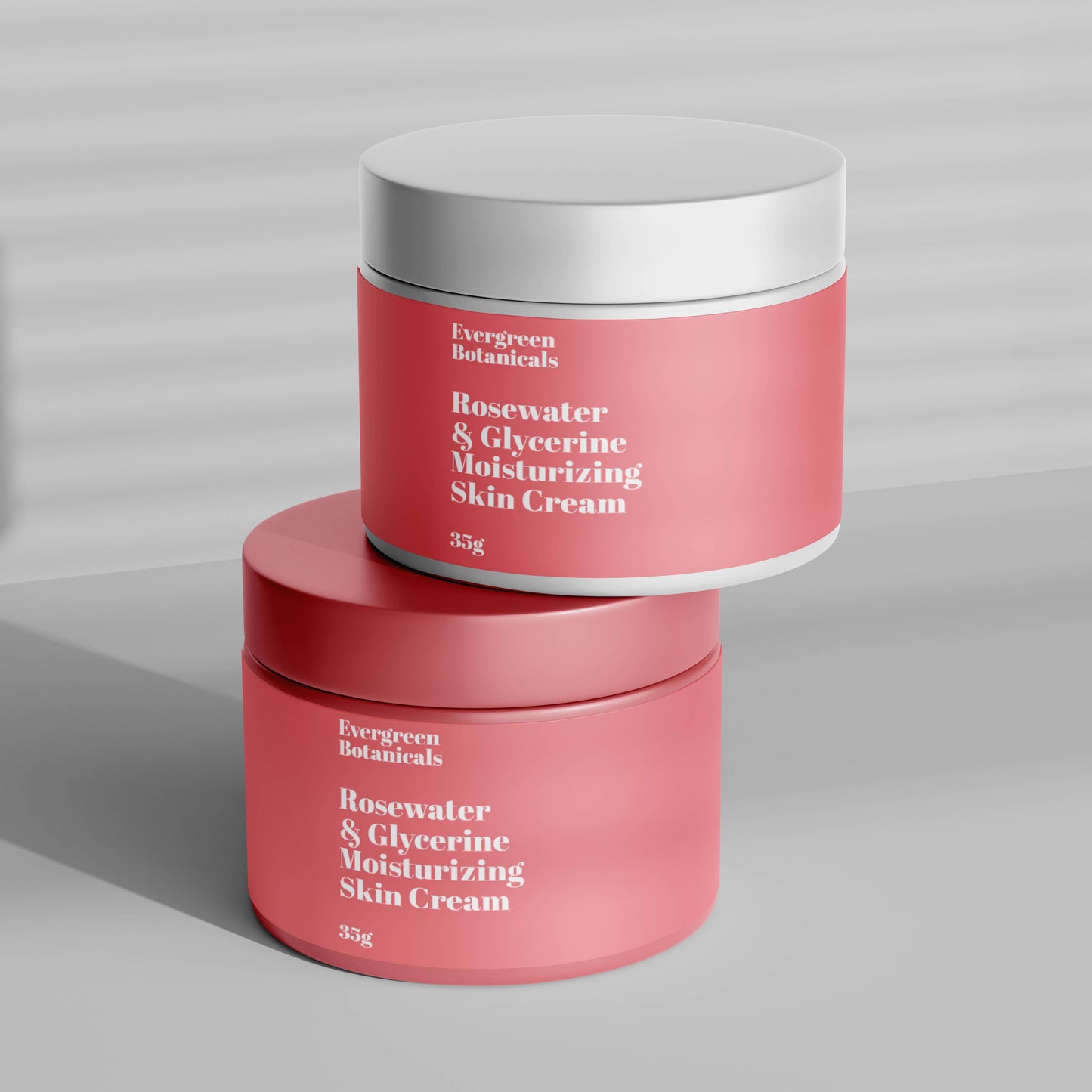 Modern dusty rose waterproof cosmetics jar label