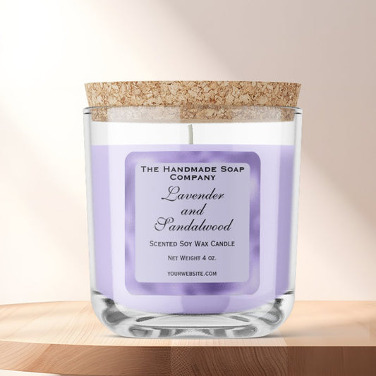 Purple and Purple Foil Candle Label