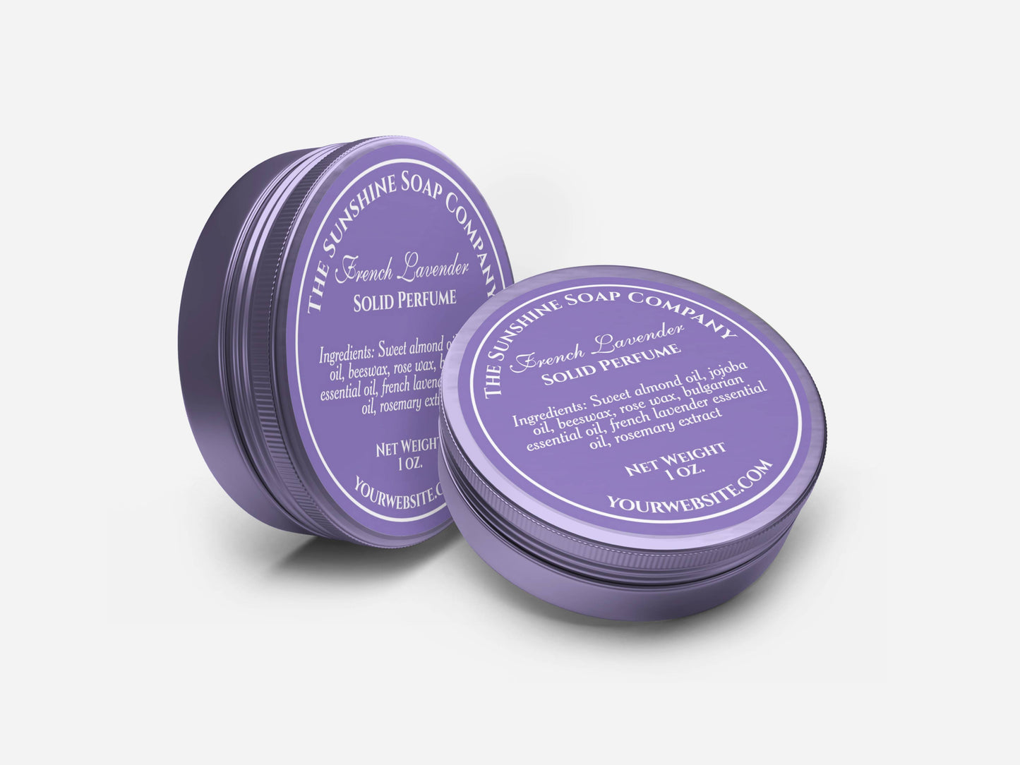 Vintage style purple with white text soap cosmetic classic round sticker