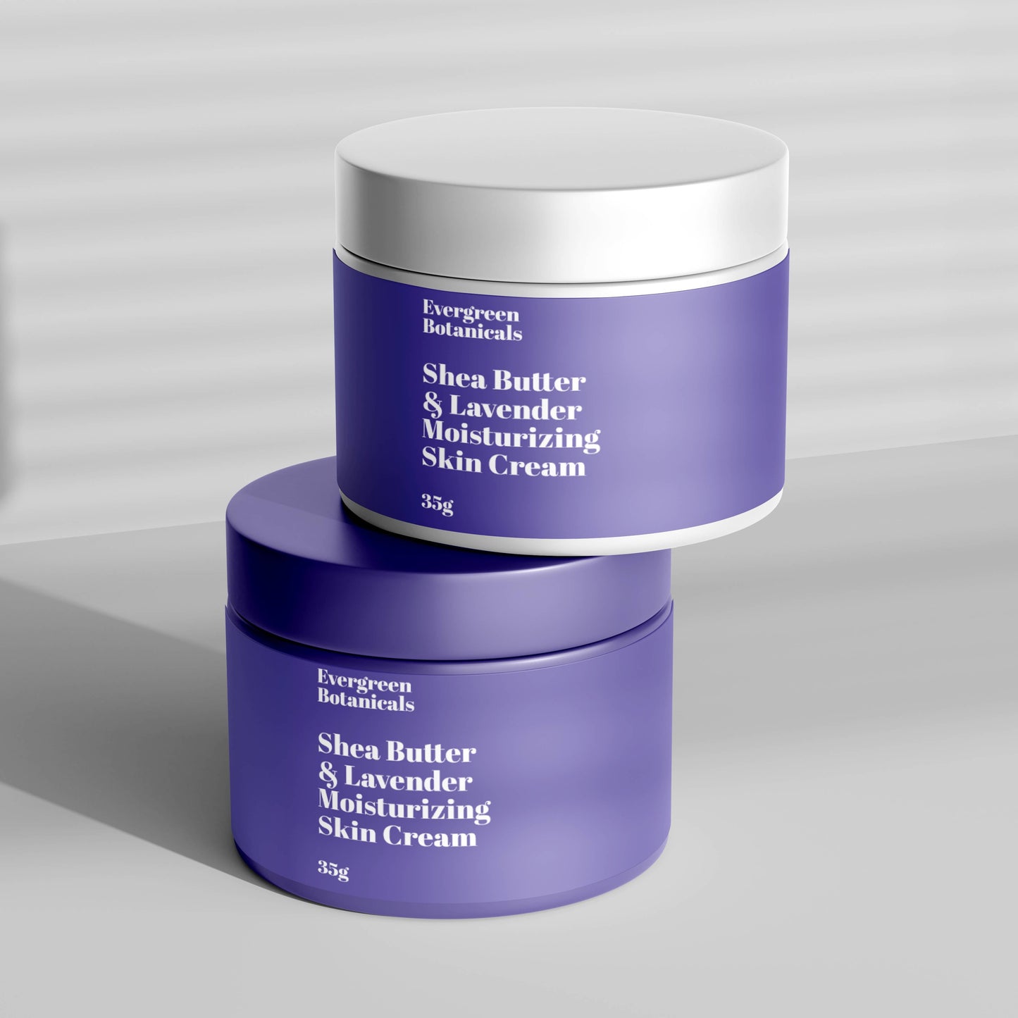 Modern light purple waterproof cosmetics jar label